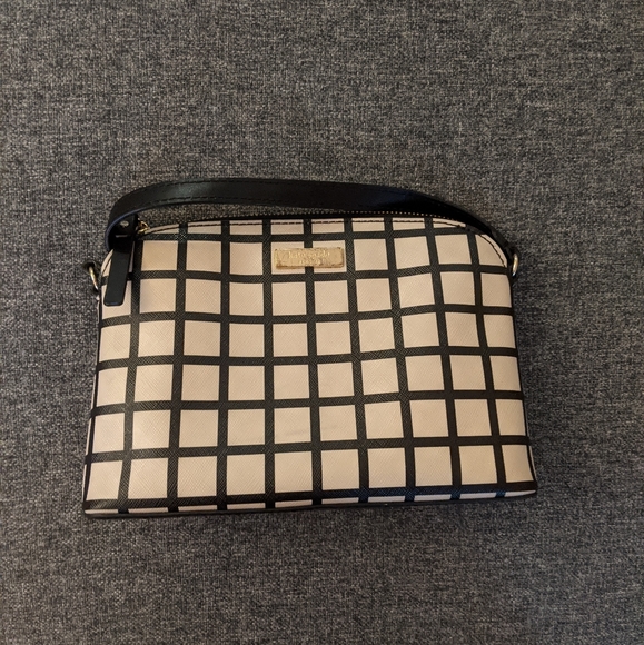 Windowpane Pattern Crossbody Bag - Picture 1 of 8